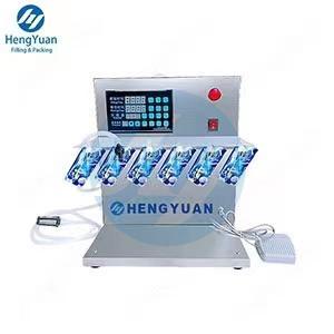 HY-5A-6 Semi-automatic Spout Pouch Six Heads Liquid Filling Machine