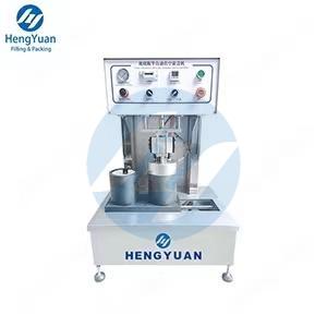 HYSC-200V Semi-automatic Vacuum Capping Machine | Lug Metal Lid Twist-off Glass Jars Two Heads Sealing Machine