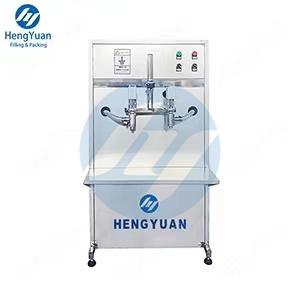 HYSP2-HF Semi-automatic Floor Standing Type Pneumatic Piston Cylinder Double-headed Free and Half-flowing Liquid Filling Machine