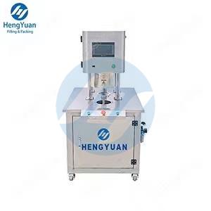 HYSS-10A Semi-automatic Vacuumizing Adding Nitrogen Gas Cans Easy Pull Lid Single-head Capping Machine Sealing Equipment